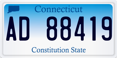 CT license plate AD88419