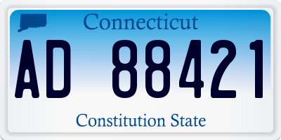 CT license plate AD88421