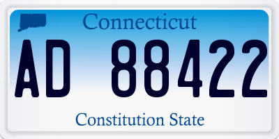 CT license plate AD88422