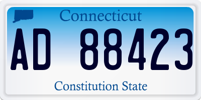 CT license plate AD88423