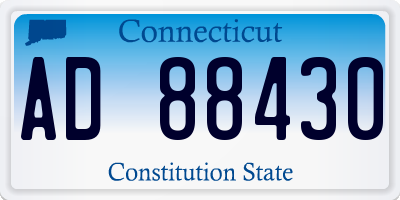 CT license plate AD88430