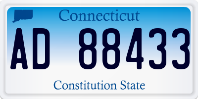 CT license plate AD88433