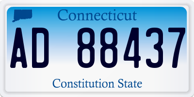 CT license plate AD88437
