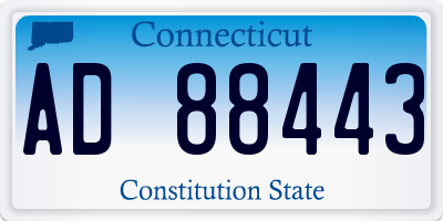 CT license plate AD88443