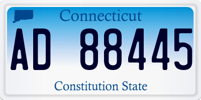 CT license plate AD88445