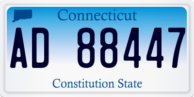 CT license plate AD88447