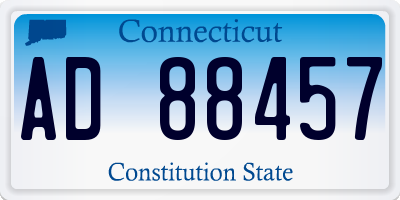 CT license plate AD88457