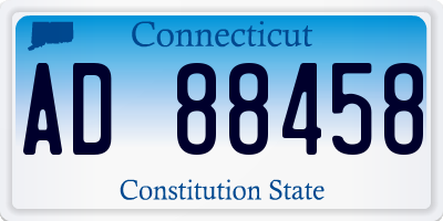 CT license plate AD88458