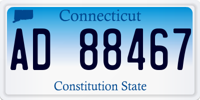 CT license plate AD88467