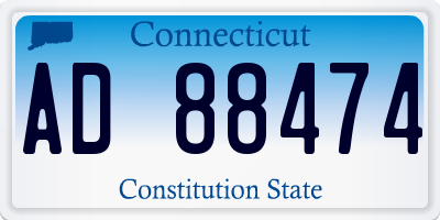 CT license plate AD88474