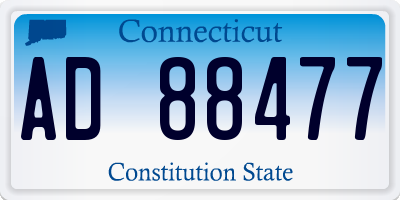 CT license plate AD88477