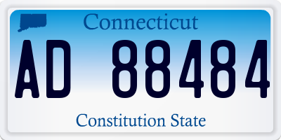 CT license plate AD88484