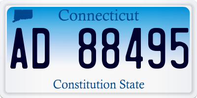 CT license plate AD88495