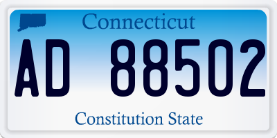 CT license plate AD88502