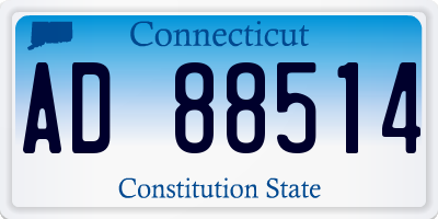CT license plate AD88514