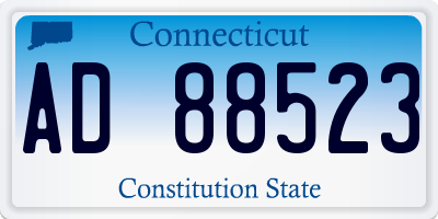 CT license plate AD88523