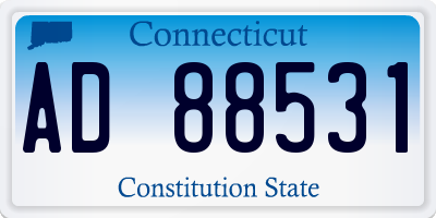CT license plate AD88531
