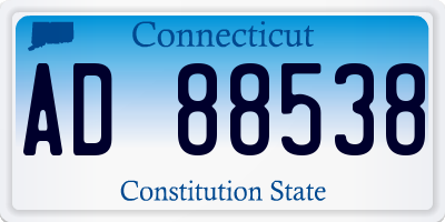 CT license plate AD88538