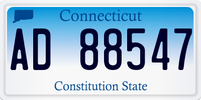 CT license plate AD88547