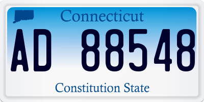 CT license plate AD88548