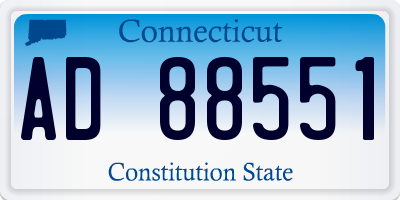 CT license plate AD88551