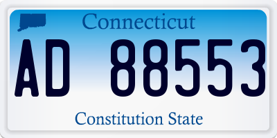 CT license plate AD88553