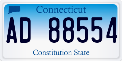 CT license plate AD88554