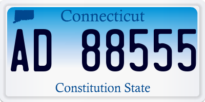 CT license plate AD88555