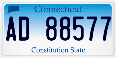 CT license plate AD88577