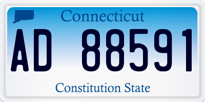 CT license plate AD88591