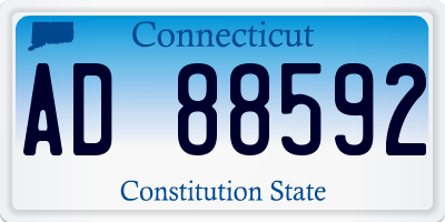 CT license plate AD88592