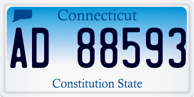 CT license plate AD88593