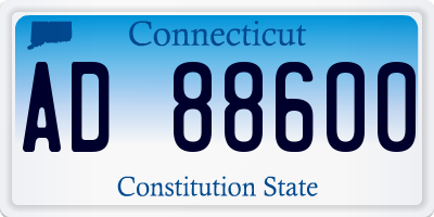 CT license plate AD88600