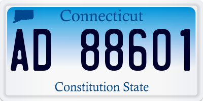 CT license plate AD88601