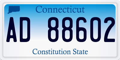 CT license plate AD88602