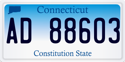 CT license plate AD88603