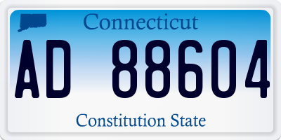CT license plate AD88604