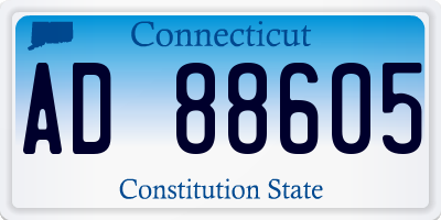 CT license plate AD88605