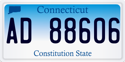 CT license plate AD88606