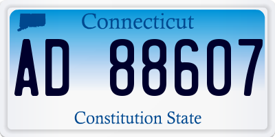 CT license plate AD88607