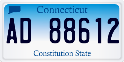 CT license plate AD88612