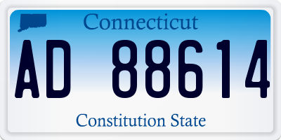 CT license plate AD88614
