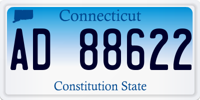 CT license plate AD88622