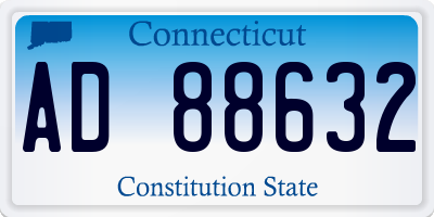 CT license plate AD88632