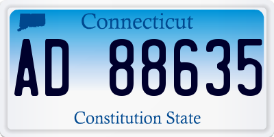 CT license plate AD88635