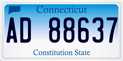 CT license plate AD88637