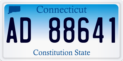 CT license plate AD88641