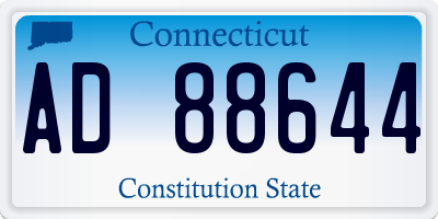 CT license plate AD88644