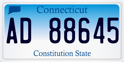 CT license plate AD88645