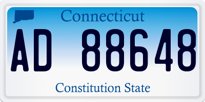 CT license plate AD88648